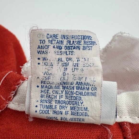 VTG Rare 70s 80s Carter’s Baby 3m Christmas Lace Rose Red Romper One-Piece Terry - Picture 5 of 9